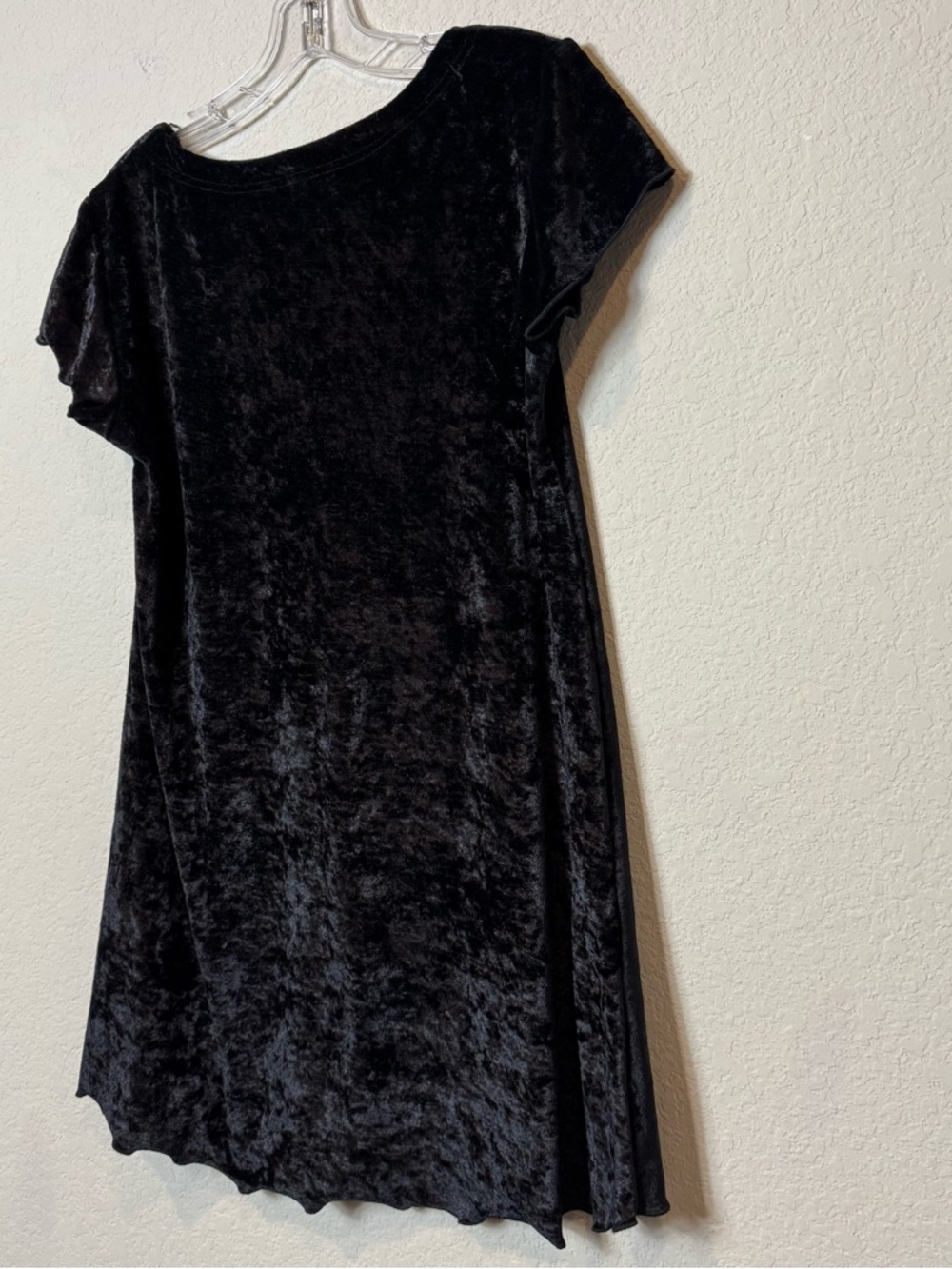 Vintage Gold Label Victoria's Secret Black Velvet Short Sleeve Mini Dress size S - Picture 8 of 8